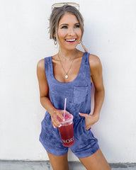 Summer Casual Women Print Playsuits Jumpsuit by Pockets 2019 New Lace Up Jumpsuit Sleeveless Women Fashion Summer Shorts