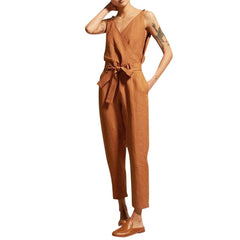 Womail Jumpsuits Women Summer Fashion Short Sleeved Solid Simple Beach Loose 5XL long Jumpsuits with Belt Holiday 2019 M53