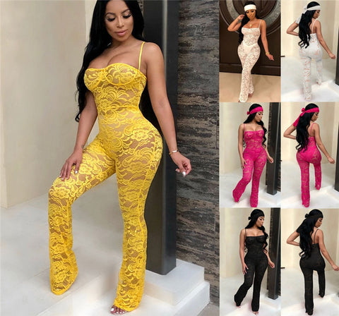 2020 New Women Sexy Sleeveless V-neck Romper Lasies Sexy Skinny Jumpsuit Summer Fashion Solid Color Jumpsuit for Ladies