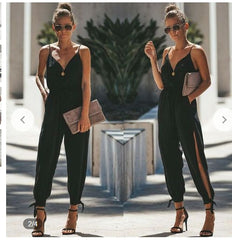 Fashion Women Floral Baggy Trousers Overalls Pants Playsuits Solid Summer Romper Jumpsuit Women Clothes