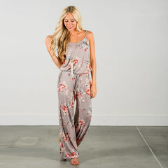LOSSKY Casual Loose Solid Strap Jumpsuit Sexy Sleeveless Pocket Women Summer Korean Style Rompers Fashion New Playsuits Bodysuit
