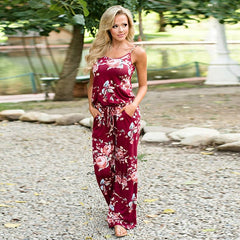 LOSSKY Casual Loose Solid Strap Jumpsuit Sexy Sleeveless Pocket Women Summer Korean Style Rompers Fashion New Playsuits Bodysuit