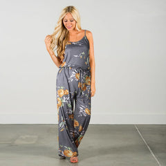 LOSSKY Casual Loose Solid Strap Jumpsuit Sexy Sleeveless Pocket Women Summer Korean Style Rompers Fashion New Playsuits Bodysuit