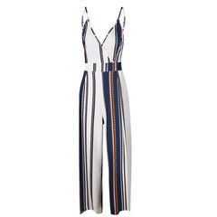 Womail bodysuit Women Summer Sleeveless Strip Jumpsuit Print Strappy Holiday Long Playsuits Trouser Fashion 2019 f28
