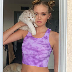 Fashion Female Casual Sexy Chest Hollow Out Crop Top Solid Sexy Women Slim Tank Tops Tee Shirt