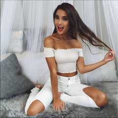 Fashion Female Casual Sexy Chest Hollow Out Crop Top Solid Sexy Women Slim Tank Tops Tee Shirt