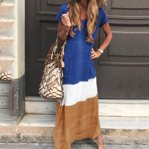 Vintage Leopard Long Dress Plus Size Loose Beach Summer Dress Fashion Casual Women Dress Long Sleeve & Short For Choice