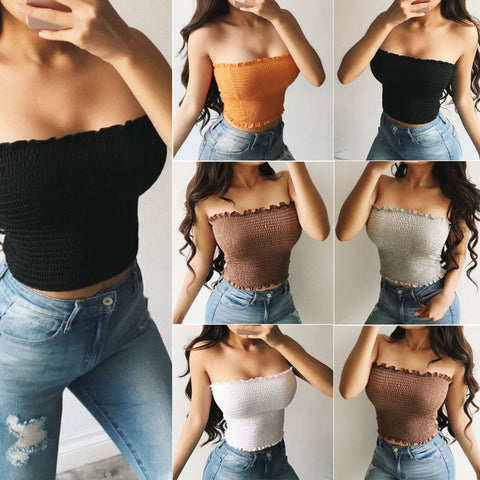 2018 Fashion Hot New Women's Summer Basic Sexy Strappy Sleeveless Racerback Crop Top High Quality