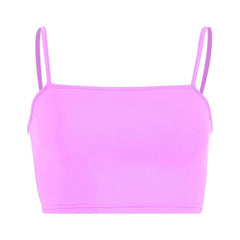Hot Casual Neon Green Crop Top Women Camis Streetwear Slim Sexy Summer Tops 2020 Strap Cropped Neons Fashion Tops Haut Femme топ