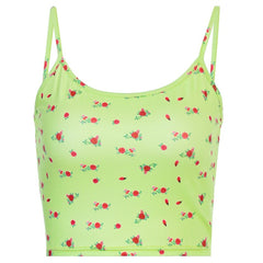 Hot Casual Neon Green Crop Top Women Camis Streetwear Slim Sexy Summer Tops 2020 Strap Cropped Neons Fashion Tops Haut Femme топ