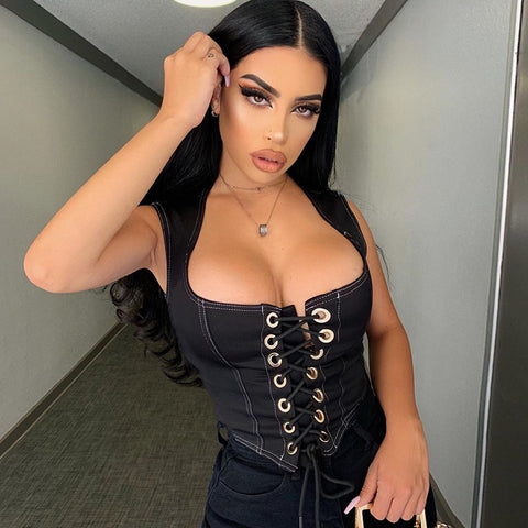 2018 Fashion Hot New Women's Summer Basic Sexy Strappy Sleeveless Racerback Crop Top High Quality
