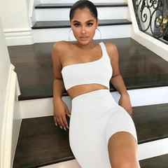 Toplook Hollow Out One Shoulder Bodycon Playsuit Women Summer Fashion Sexy Playsuit Party Club Outfit Romper Combishort Clothes